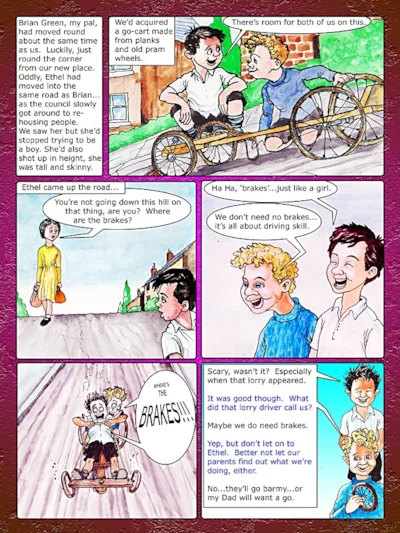 Page 13-Growing up in London project-mixed media.