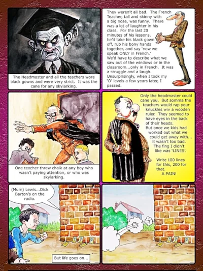 Growing up in London-Page 8 (mixed media).