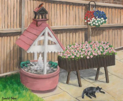 2WISHING-WELL-AND PEBBLE FOUNTAIN