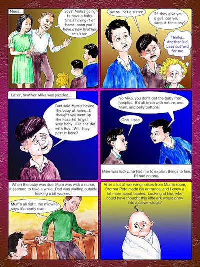 Page 14-Growing up project-mixed media.