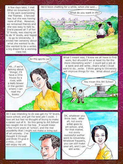 Page 20-Growing up project-mixed media.