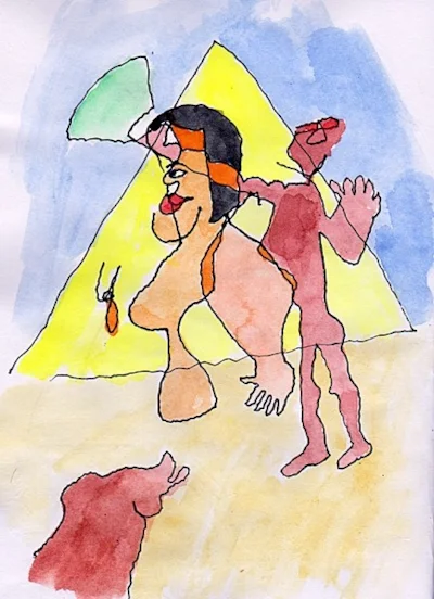 Drawing with your eyes shut!  (????)