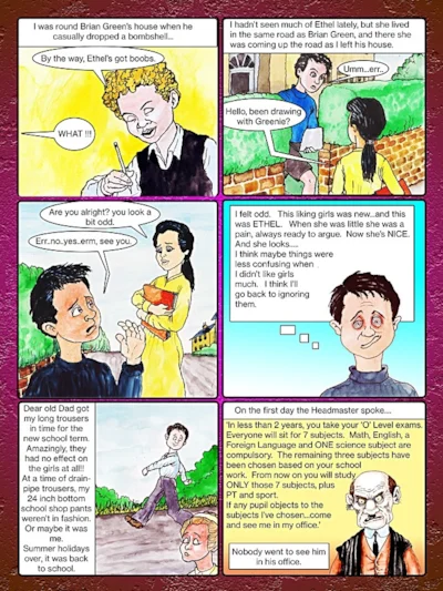 Page 16-Growing Up project-mixed media.