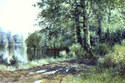 Emborough Pond pastel POL