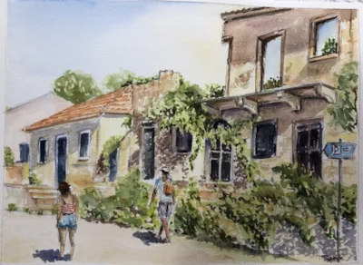 Sunny afternoon in Asos village