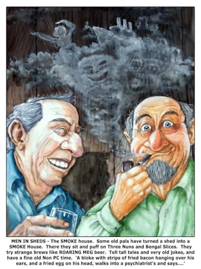 Men in sheds - smoke house