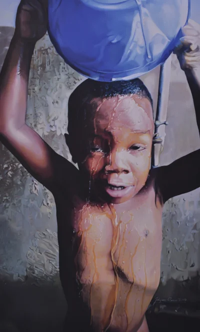 Water Thrill, 54 x 90 cm, Oil on canvas