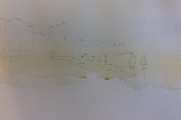 Painting a beach scene - stage 1