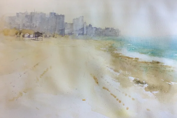 Painting a beach scene - stage 3