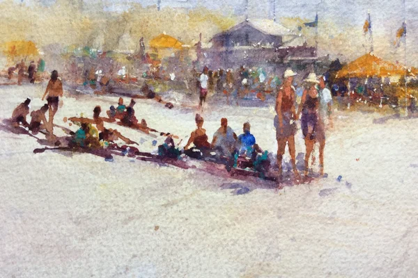 Painting a beach scene - stage 5